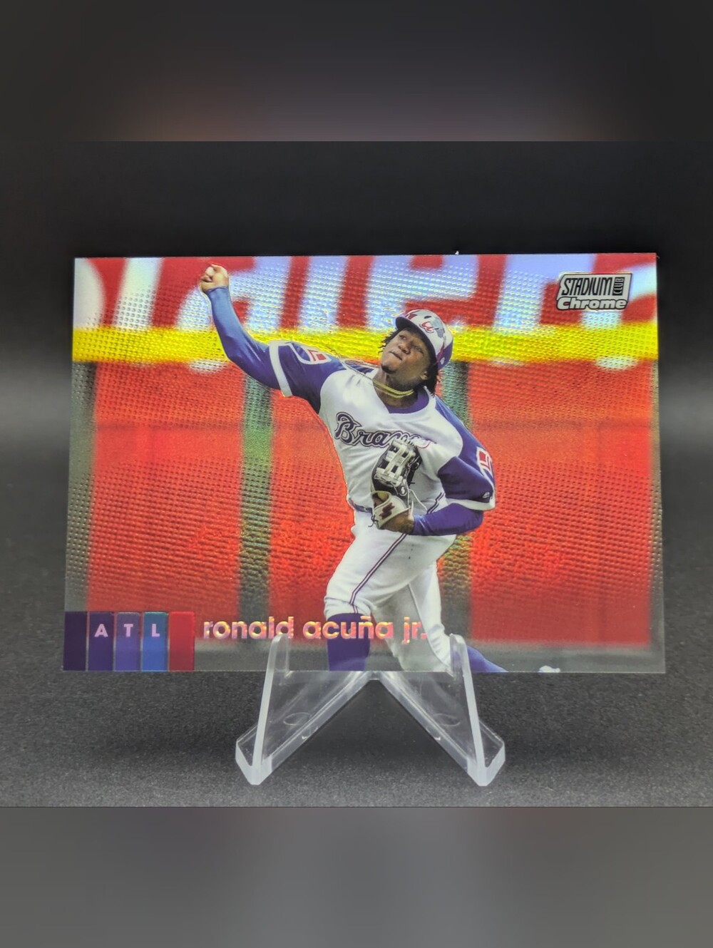 2020 Topps Stadium Club Chrome Ronald Acuna Jr Refractor #116 Atlanta Braves MVP